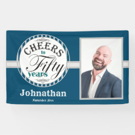 50e verjaardag op vijftig jaar banner