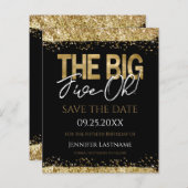 50e verjaardag Opslaan van de datum Begrotingsuitn (Voorkant / Achterkant)