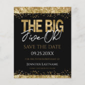 50e verjaardag Opslaan van de datum Begrotingsuitn (Voorkant)