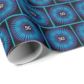 50e verjaardag optische illusie cadeaupapier (Rol Hoek)