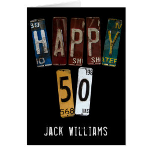 50e verjaardag oude borden voor een rijbewijs