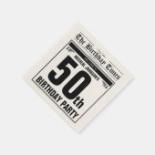 50e Verjaardag Oude Krant Funny Custom Servet (Hoek)