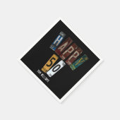 50e Verjaardag oude licentie bord collectie Servet (Hoek)