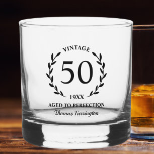 50e verjaardag Ouder dan perfectie Custom Naam Jaa Whisky Glas