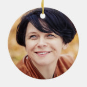 50e verjaardag Paars en Gold Photo Keepomwille Keramisch Ornament (Achterkant)