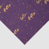 50e verjaardag paars goud hallo 50 typografie tissuepapier (Detail)