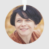 50e verjaardag Paarse en gouden foto Ornament (achterkant)