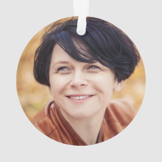 50e verjaardag Paarse en gouden foto Ornament (achterkant)