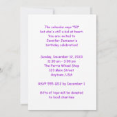 50e verjaardag Paarse Rag Dolls Young Kaart (Achterkant)