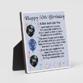 50e verjaardag Pap Poem Plaque Fotoplaat (Voorkant)