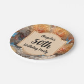 50e verjaardag papieren bordje (Gekanteld)
