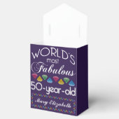 50e verjaardag Pareltjes Paars met de meest verblu Bedankdoosjes (Geopend)