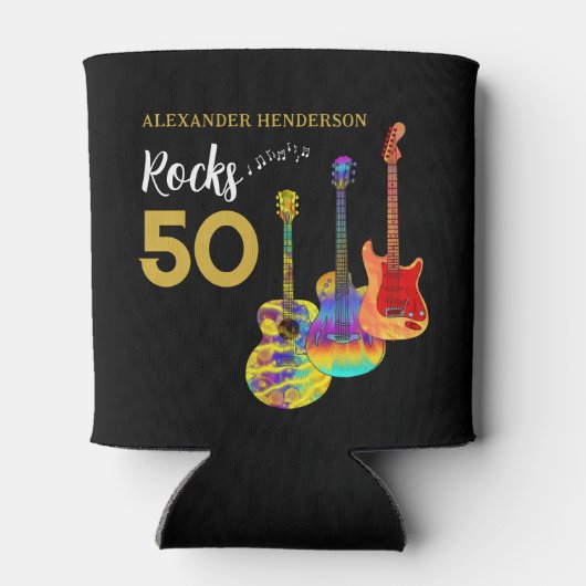 50e verjaardag Partij 50 Rocks - Speciaal geperson Blikjeskoeler (Achterkant)