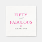 50e verjaardag partij benodigdheden servet (Voorkant)