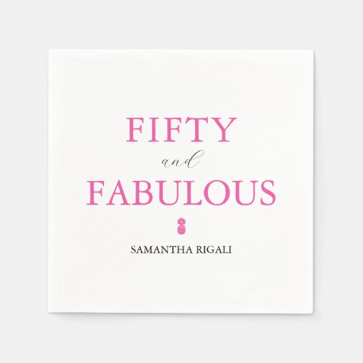 50e verjaardag partij benodigdheden servet (Voorkant)