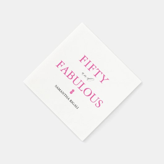 50e verjaardag partij benodigdheden servet (Hoek)