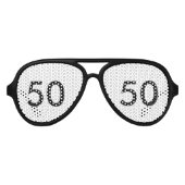 50e verjaardag partij tinten aviator zonnebril (Voorkant)