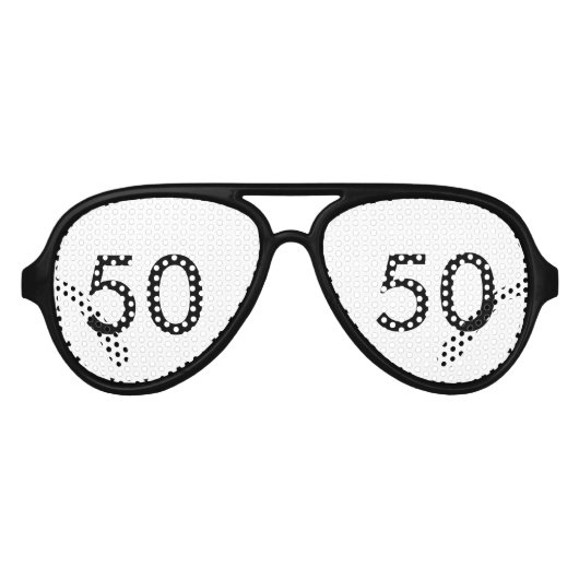50e verjaardag partij tinten aviator zonnebril (Voorkant)