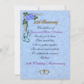 50e verjaardag partijuitnodiging voor ouders kaart (Voorkant)