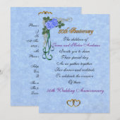 50e verjaardag partijuitnodiging voor ouders kaart (Voorkant / Achterkant)