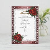 50e verjaardag partijuitnodiging voor ouders kaart (Staand voorkant)