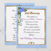 50e verjaardag partijuitnodiging voor ouders kaart (Voorkant / Achterkant)