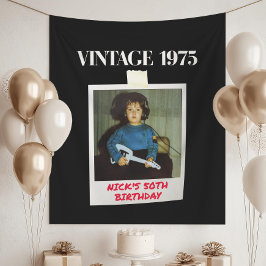 50e Verjaardag Party Banner Hallo Vijftig Verjaard Wandkleed