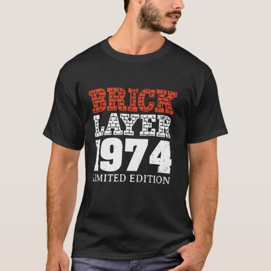 50e verjaardag Party Bricklayer Master Builder 197 T-shirt (Voorkant)