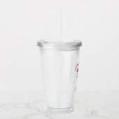 50e Verjaardag Party Flamingo Tropisch Thema Custo Acryl Drinkbeker (Rechts)