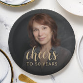 50e verjaardag Party Foto Proost Papieren Bordje