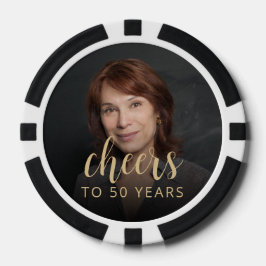 50e verjaardag Party Foto Proost Poker Chips