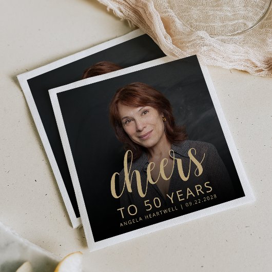 50e verjaardag Party Foto Proost Servet