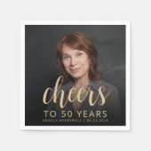 50e verjaardag Party Foto Proost Servet (Voorkant)