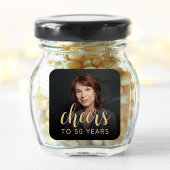 50e verjaardag Party Foto Proost Vierkante Sticker