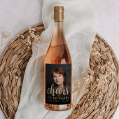 50e verjaardag Party Foto Proost Wijn Etiket