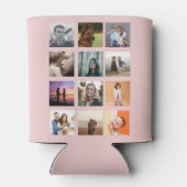 50e verjaardag Party Fotocollage Dusty Blush Roze Blikjeskoeler (Achterkant)