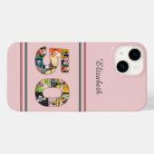 50e verjaardag Party Fotocollage Dusty Blush Roze Case-Mate iPhone Case (Achterkant (horizontaal))