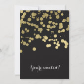 50e Verjaardag Party Gold Foil Look Confetti Kaart (Achterkant)