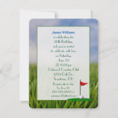 50e verjaardag Party Golf thema Kaart (Achterkant)