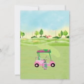 50e verjaardag Party Lady Golfer thema uitnodiging (Achterkant)