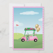 50e verjaardag Party Lady Golfer thema uitnodiging (Achterkant)