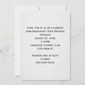 50e verjaardag Party Magazine Hoesje Uitnodiging (Achterkant)