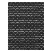 50e verjaardag Party Naam Zwart Modern Patroon Tafelkleed (Voorkant)