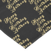 50e verjaardag Party Naam Zwart Modern Patroon Tafelkleed (Gekanteld)