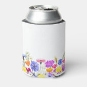 50e Verjaardag Party Paarse Wildflower Custom Blikjeskoeler (Blikje Achterkant)