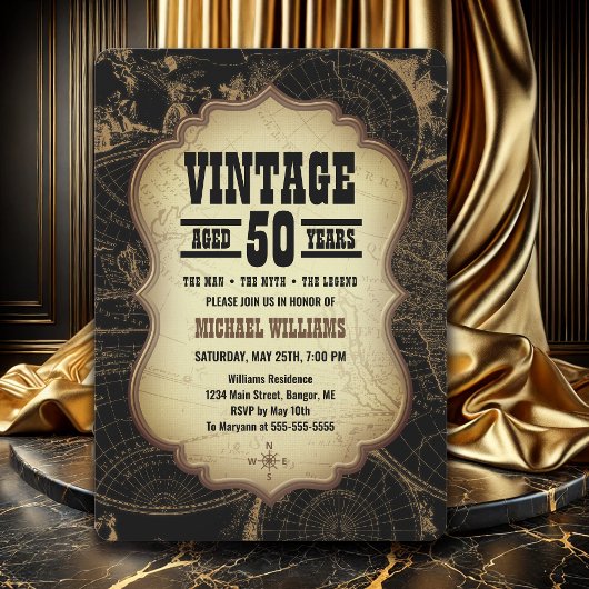 50e Verjaardag Party  Thema Wereldkaart Kaart