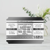 50e verjaardag Party Ticket Shaped Kaart (Staand voorkant)