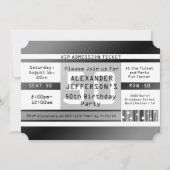 50e verjaardag Party Ticket Shaped Kaart (Voorkant)