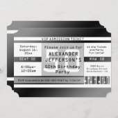 50e verjaardag Party Ticket Shaped Kaart (Voorkant / Achterkant)