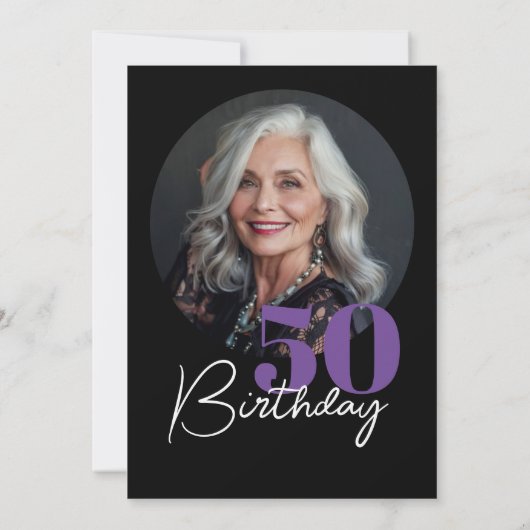 50e verjaardag Party Uitnodiging Agaat 50e verjaar (Achterkant)